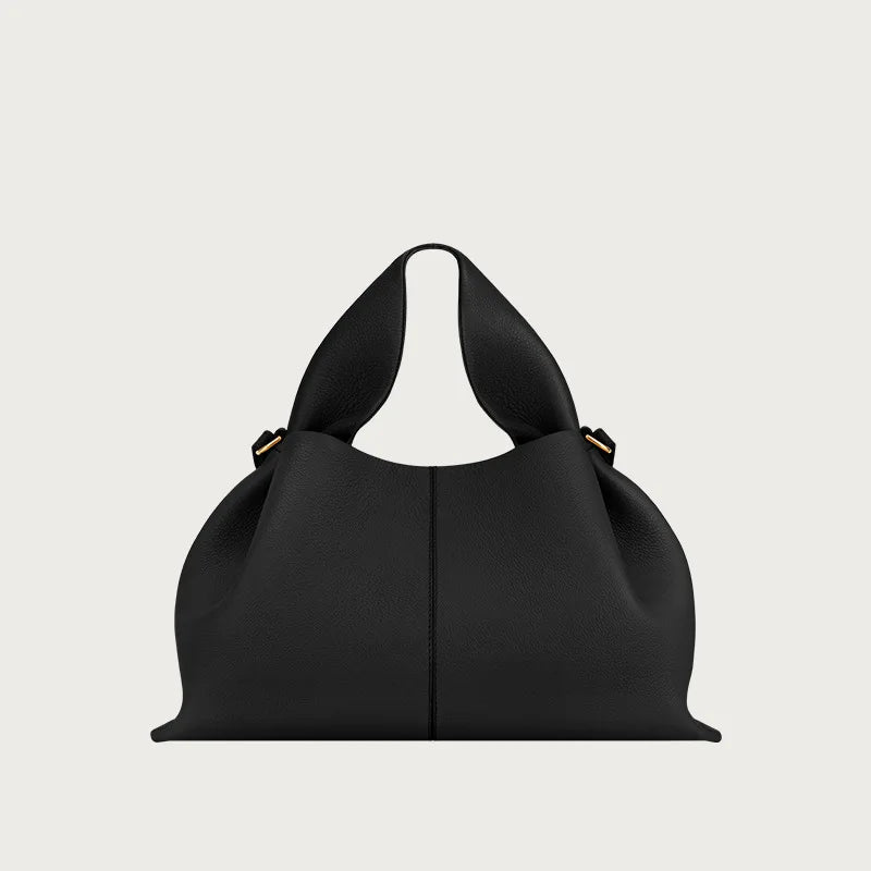 Pleated Leather Crossbody Bag