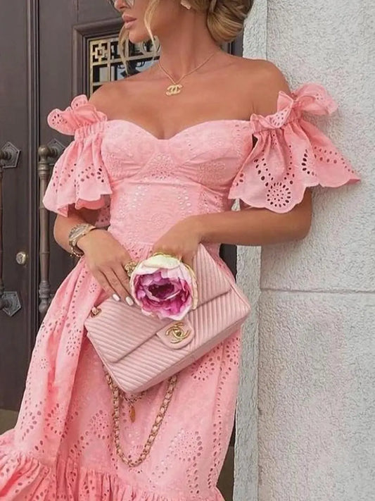 Off Shoulder Midi Dress