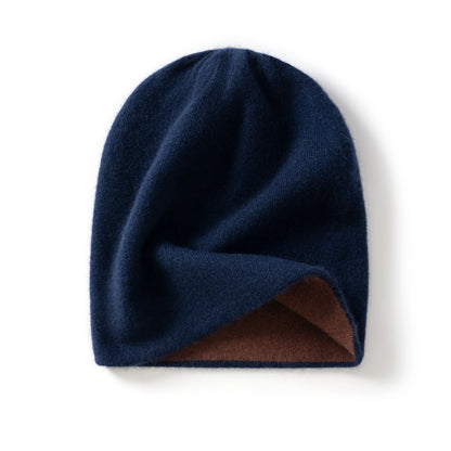 Pure Cashmere Double-Layer Beanie