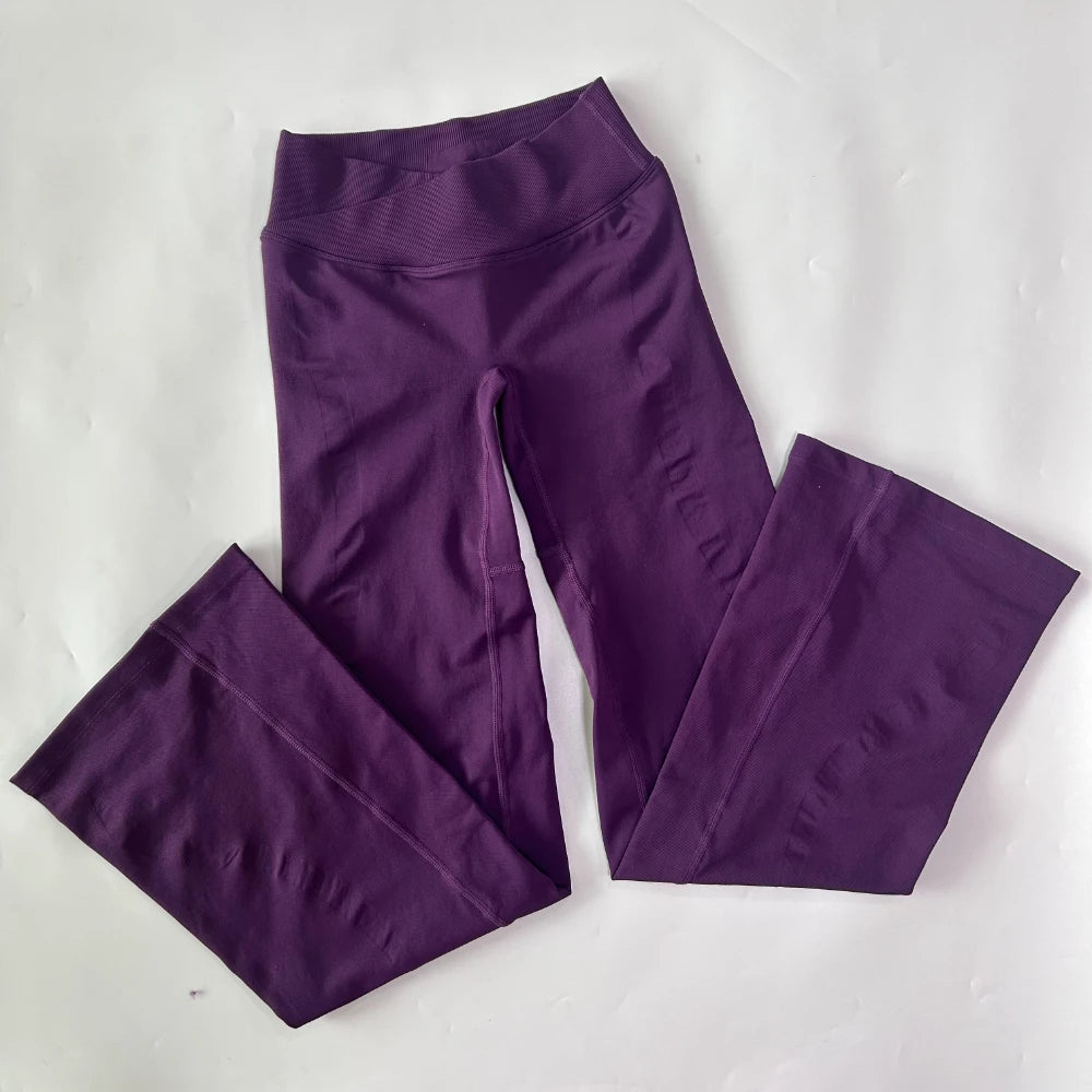Crossover V-Waist Flared Leggings