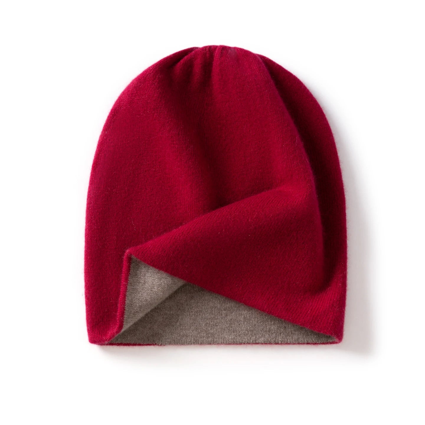 Pure Cashmere Double-Layer Beanie