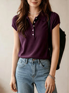 Polo Collar Knit Top