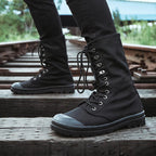 YBQJOO Canvas High-Top Ankle Boots