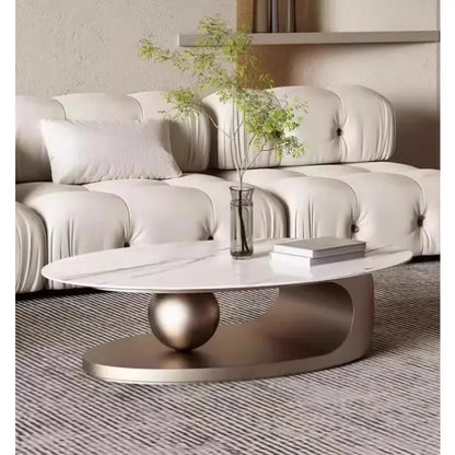 Nordic Minimalist Oval Coffee Table