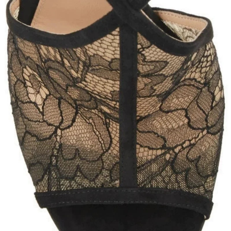 Elegant Microfiber High Heel Sandals