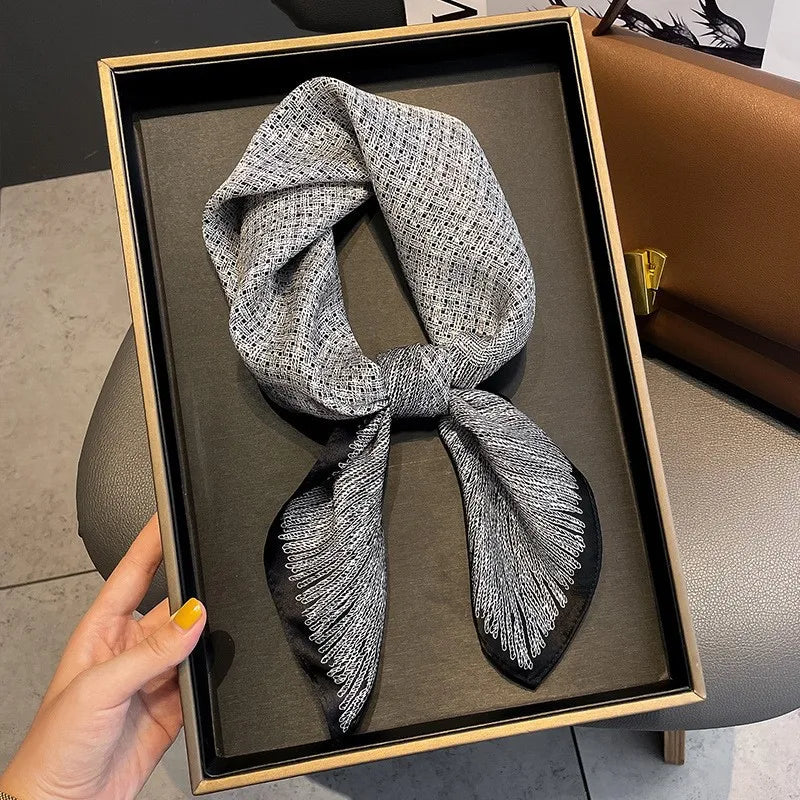 High-End Small Silk Scarf
