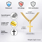 Mprainbow Cross Cuban Necklace