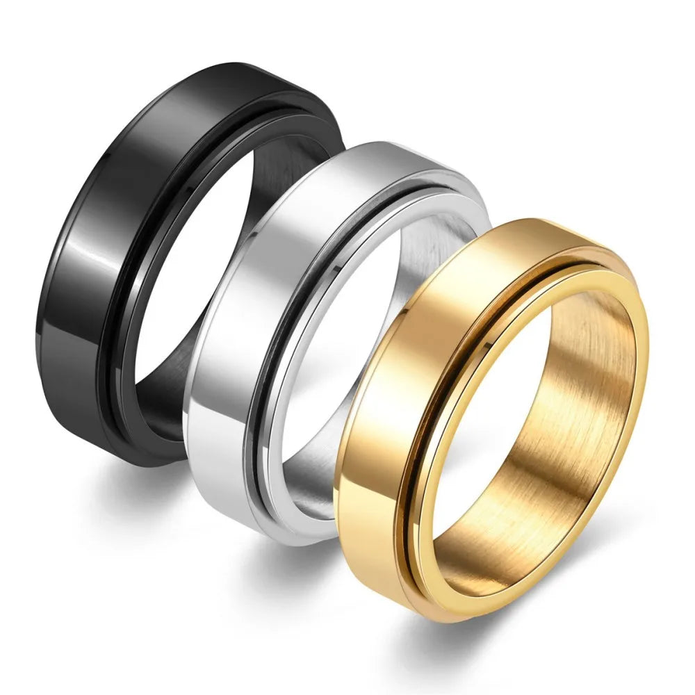Black Titanium Spinner Ring