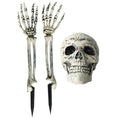 Skeleton Head and Hand Stakes