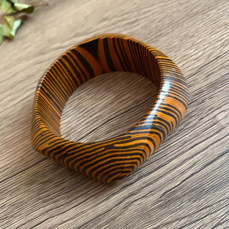 Vintage Wooden Round Bangle