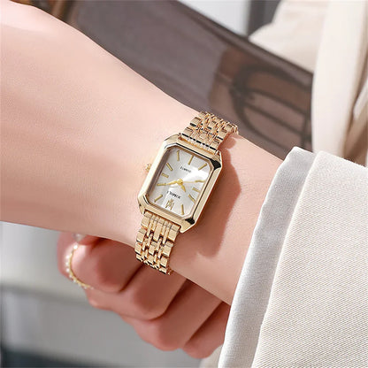 Gold plated quartz watch