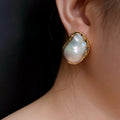 Keshi Pearl Stud Earrings