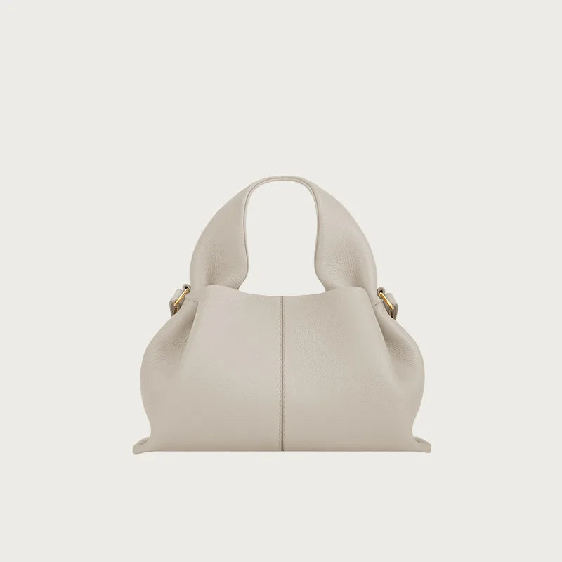 Pleated Leather Crossbody Bag