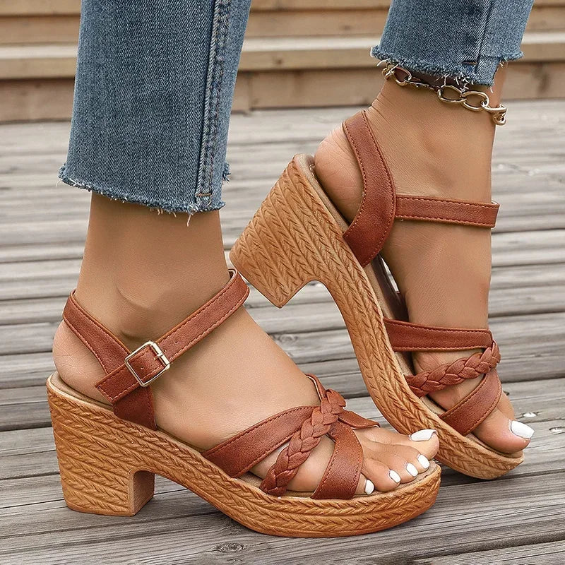 Women Cross Tied Gladiator Sandals