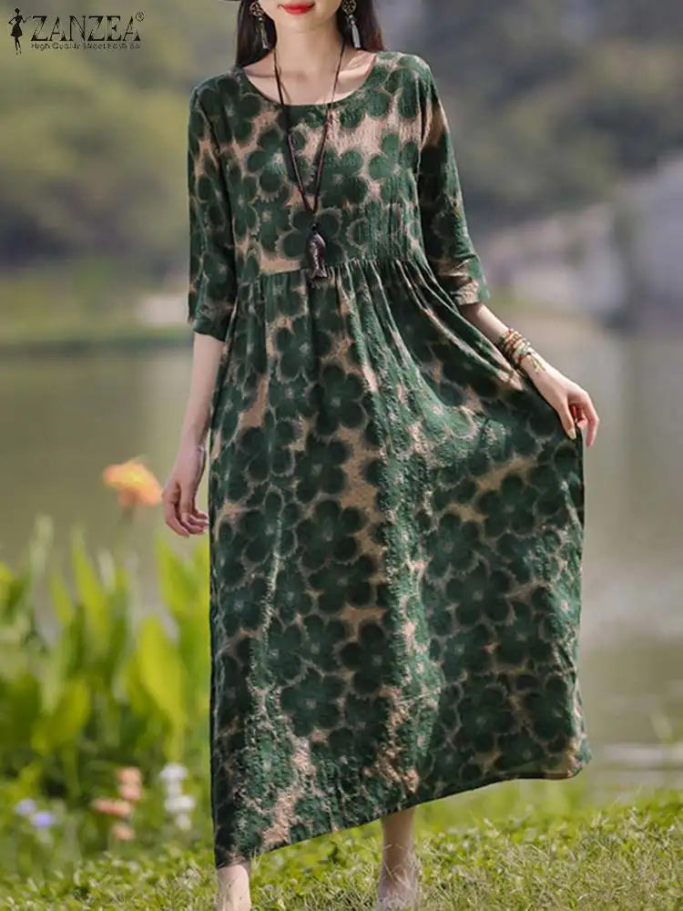 Bohemian Floral Printed Maxi Dress