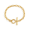 Glass Link Chain Bracelet