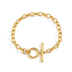 Glass Link Chain Bracelet