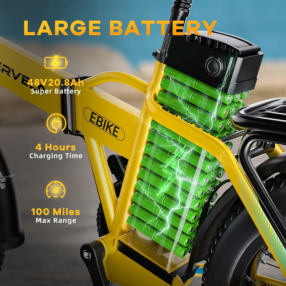 1000W Folding Fat Tire Electric Bike
