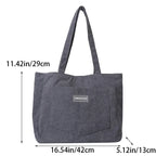 Large Corduroy Tote Bag