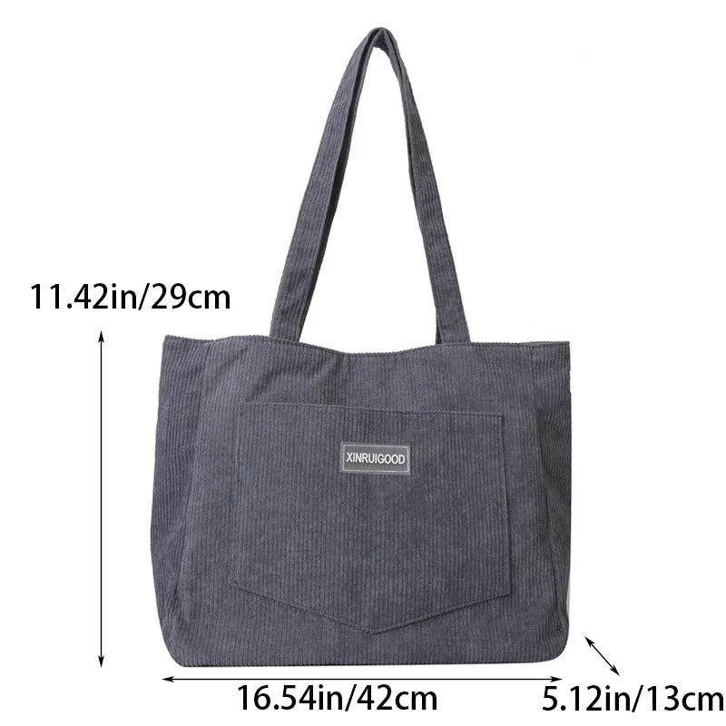 Large Corduroy Tote Bag