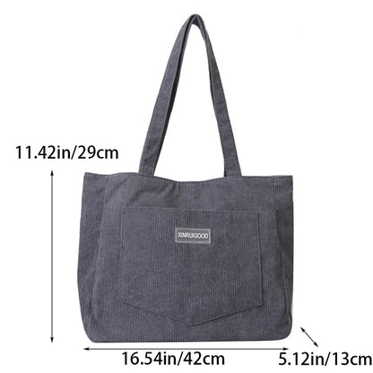 Large Corduroy Tote Bag