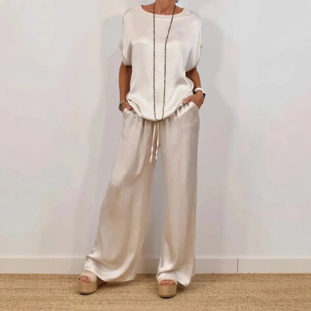 Women’s Satin Two Piece Set