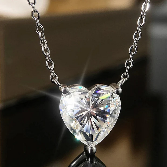 Heart Cut Moissanite Necklace