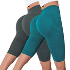 Seamless Hip-Lifting Yoga Shorts 2-Pack