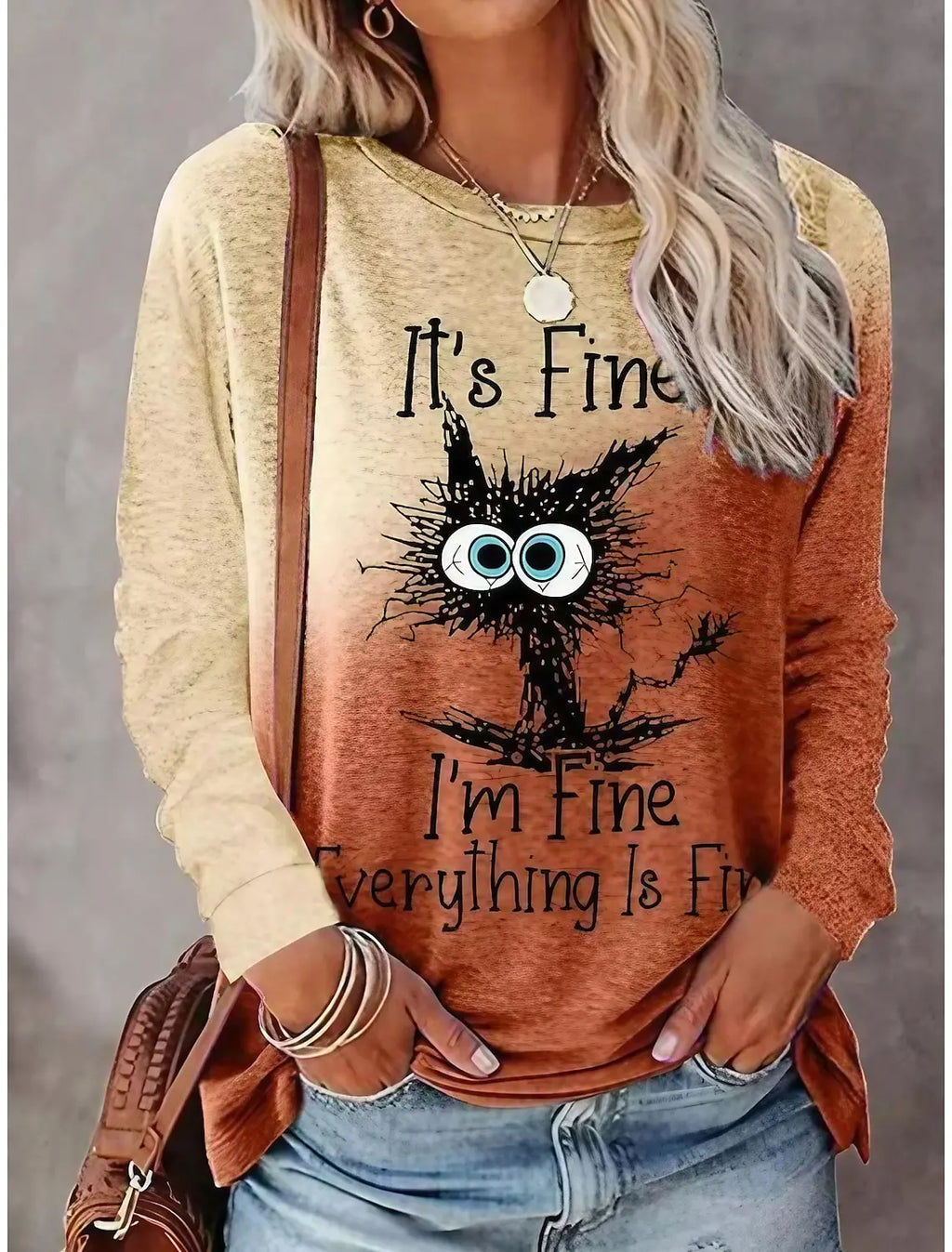 Broadcloth Graphic Print Crew Neck True-To-Size Fit T-Shirt
