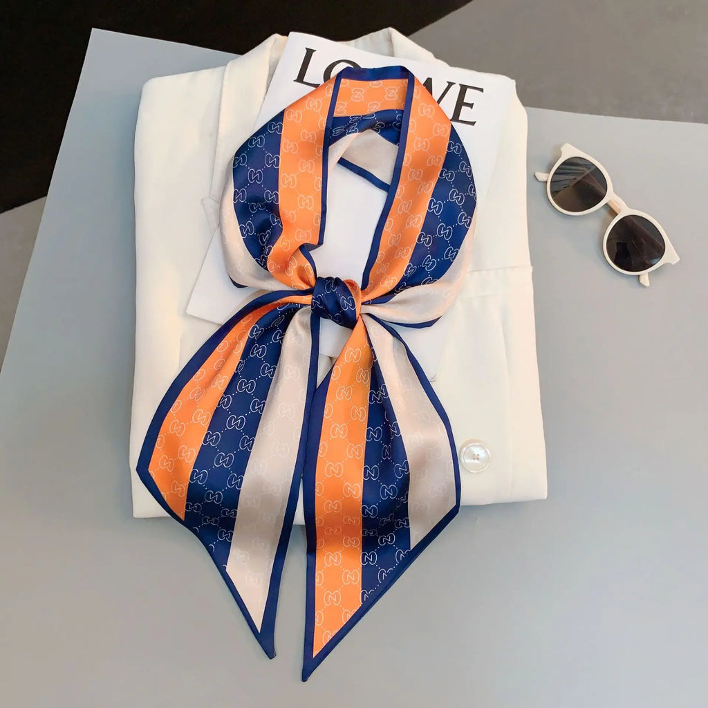 Horse Pattern Long Silk Scarf