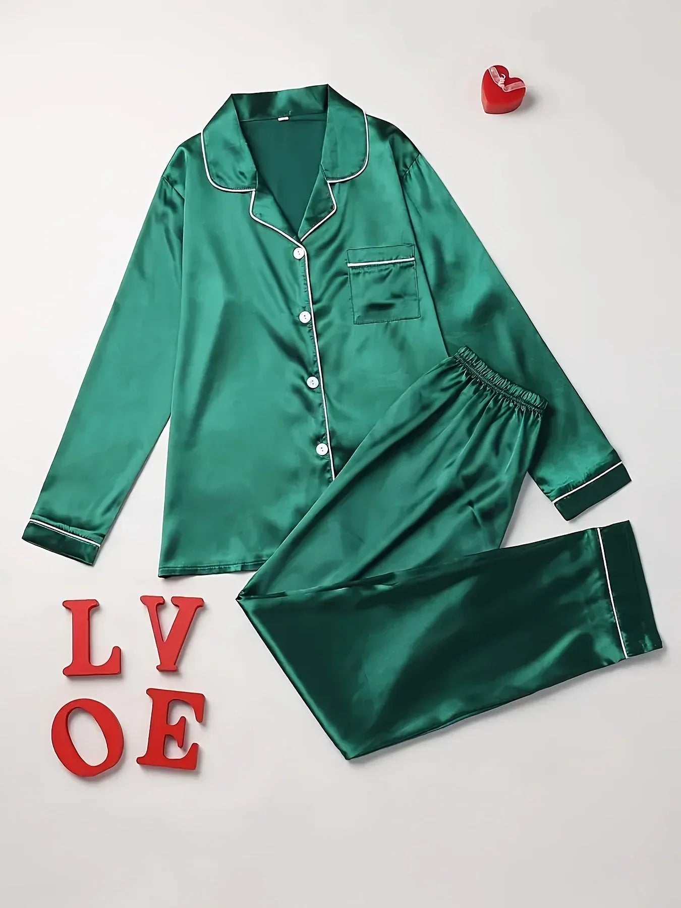 Women's Solid Pajama Set