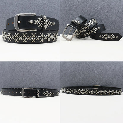Heavy duty leather belt