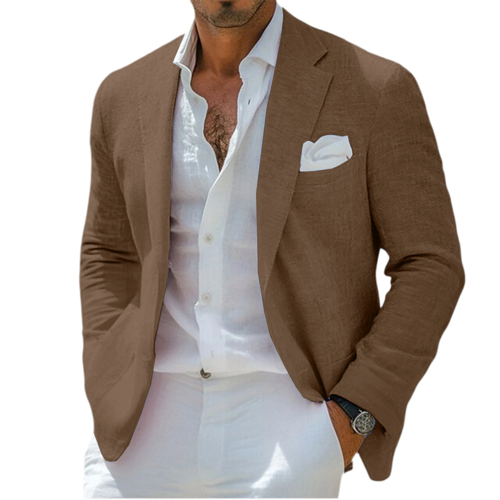 Linen Notch-Lapel Business Sport Coat