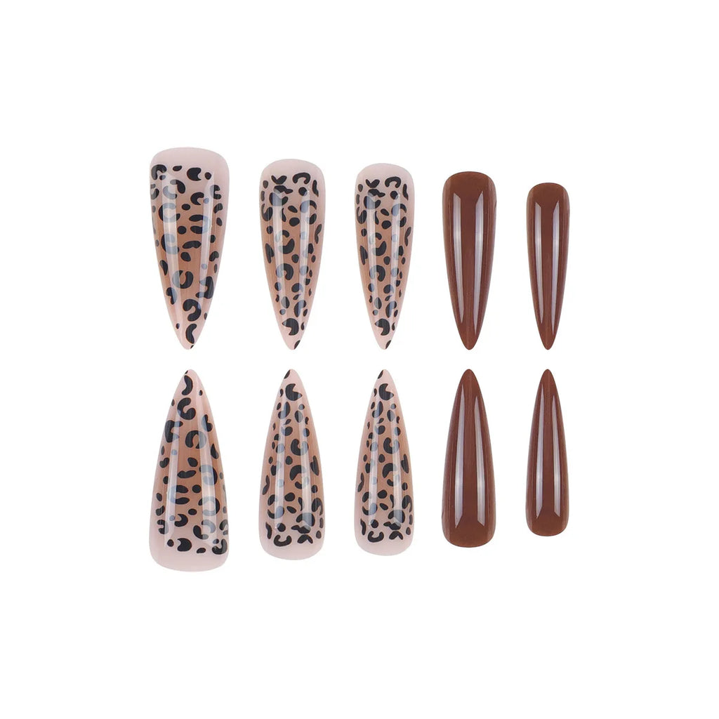 Brown Leopard Print Pattern False