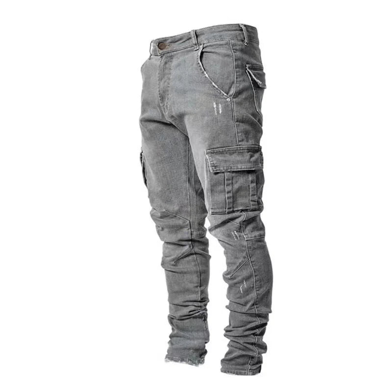 Elastic Cargo Denim Joggaer Jeans