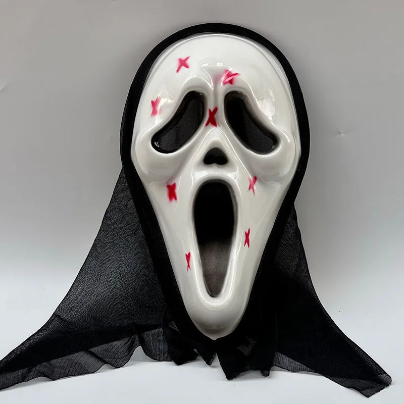Ghost Mask with Mesh Hood