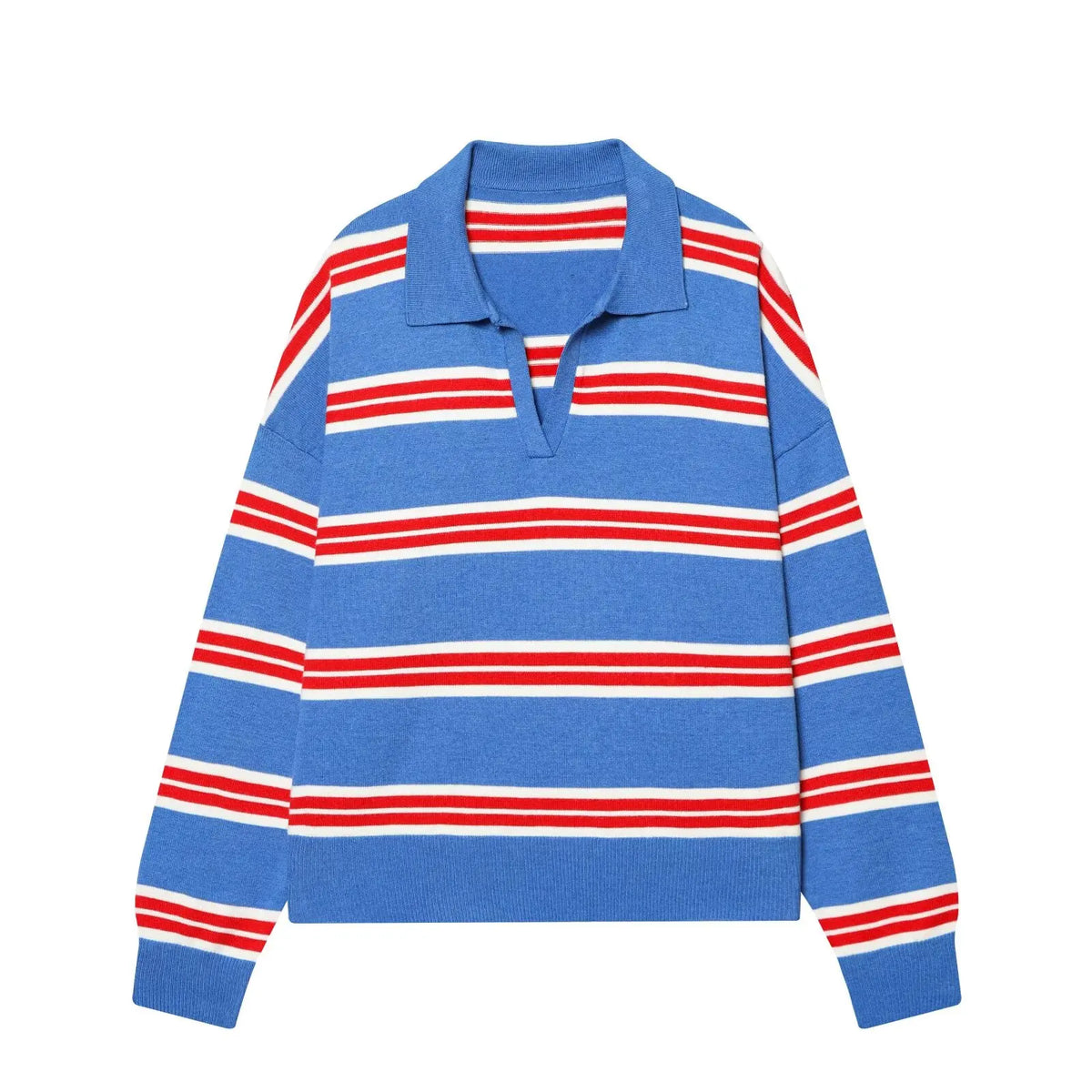 Striped Polo Sweater