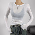 Broadcloth Solid Crew Neck True-To-Size Fit Top
