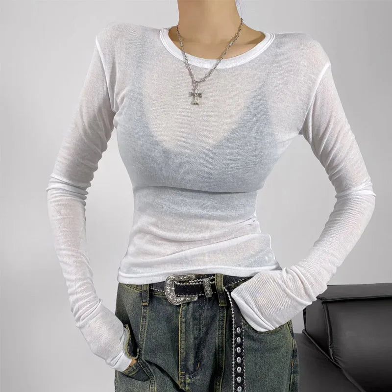 Broadcloth Solid Crew Neck True-To-Size Fit Top