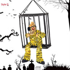 Animated Skeleton Prisoner Cage Prop