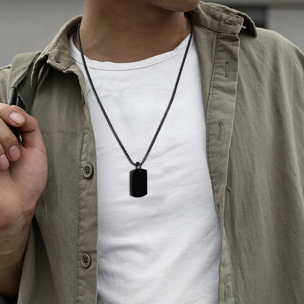 Vnox Military Dog-Tag Necklace