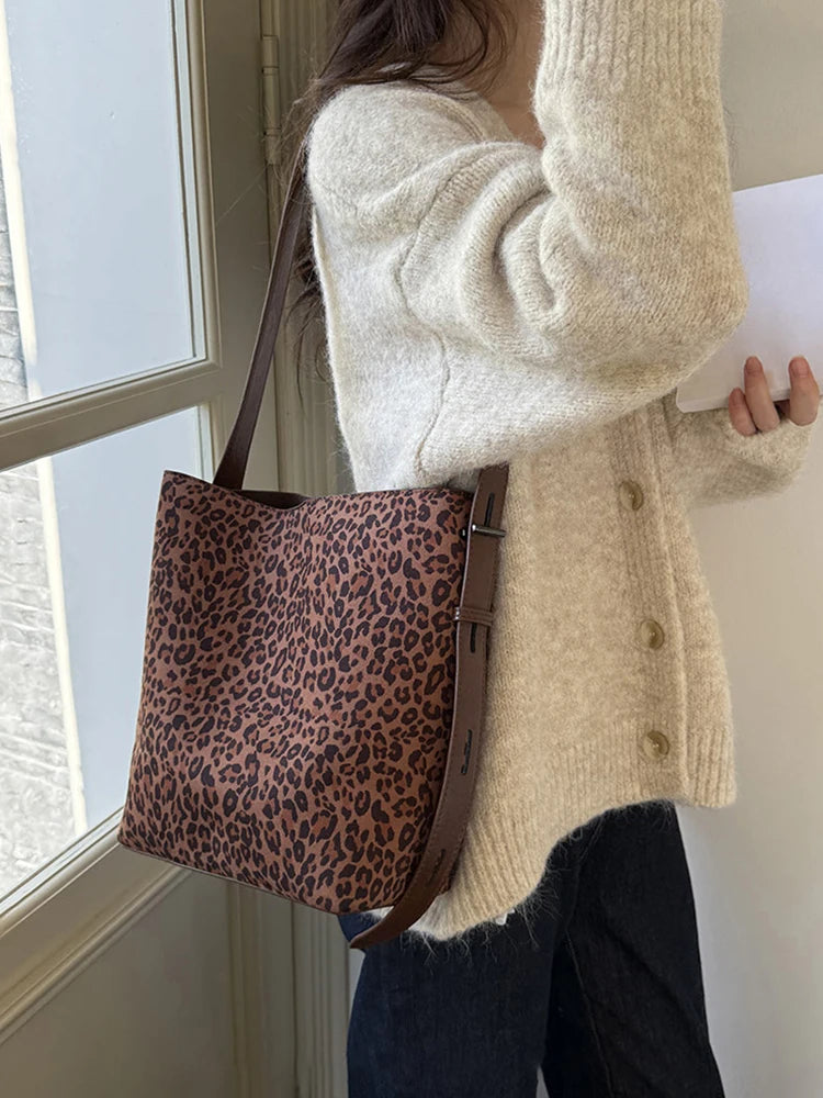 PU Bucket Shoulder Bag for Women