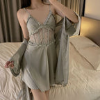 2 Pcs Nighty & Bathrobe Set
