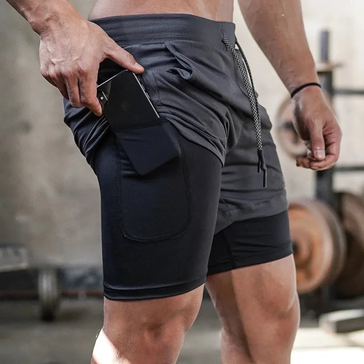 2-in-1 Camo Running Shorts