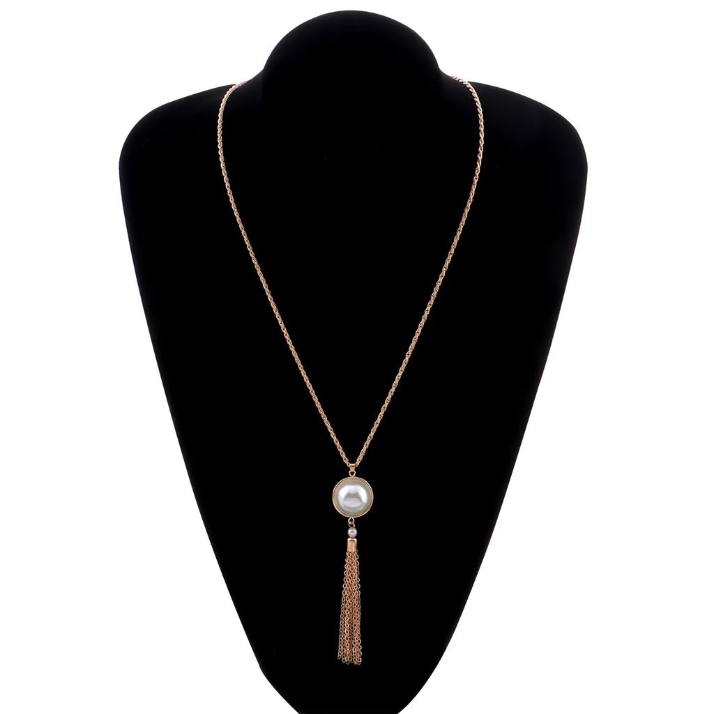 Vintage Pearl Tassel Necklace