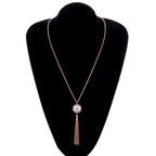 Vintage Pearl Tassel Necklace