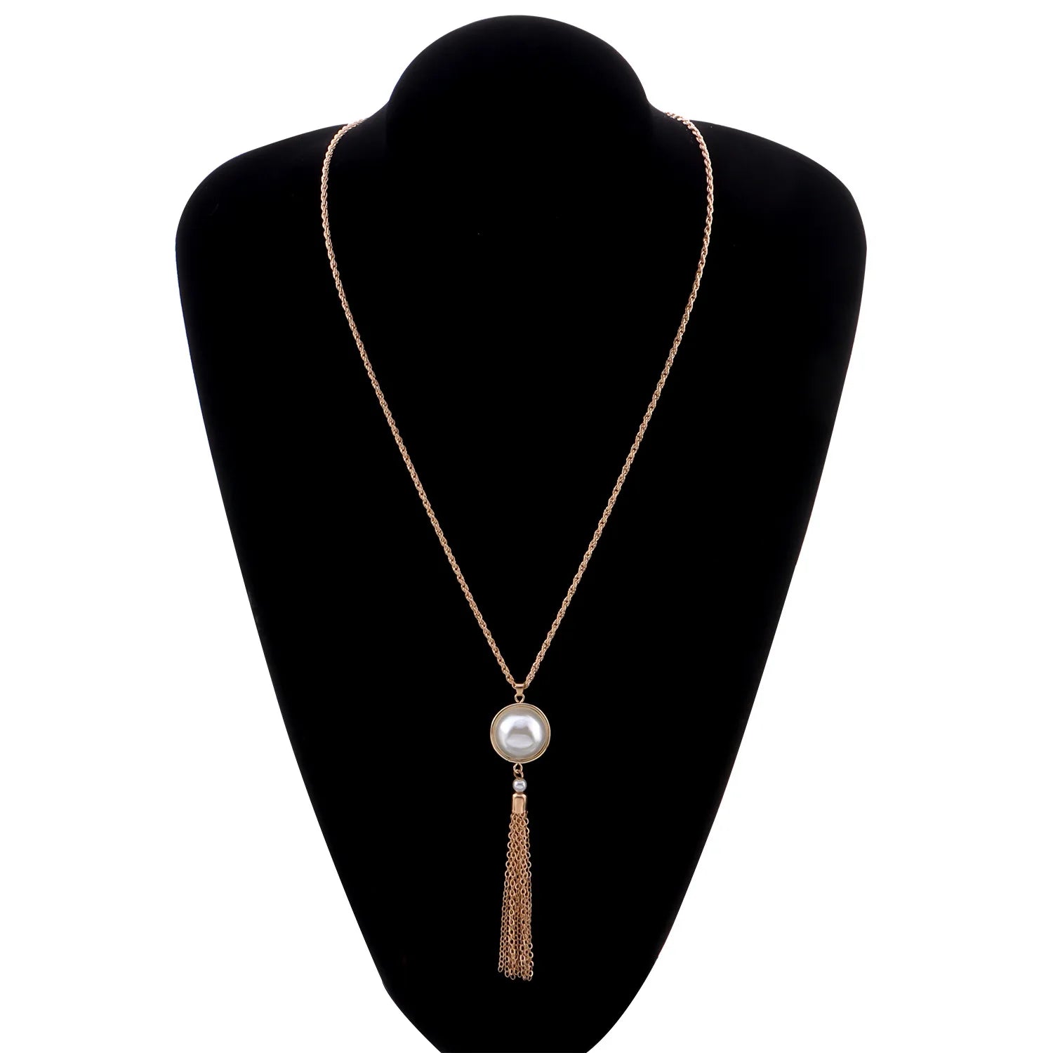 Vintage Pearl Tassel Necklace