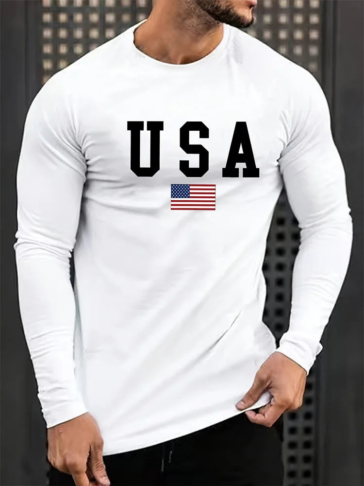 3D Print Casual Long Sleeve Tee