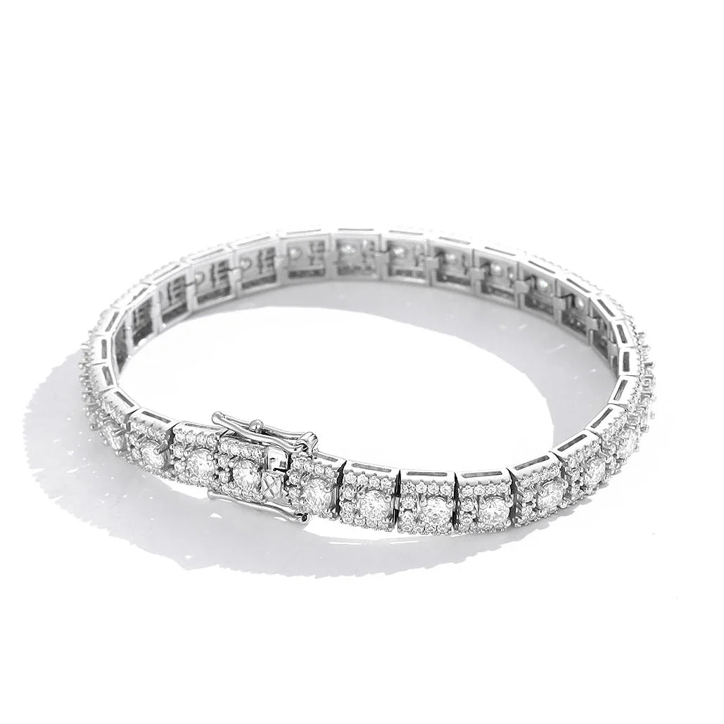 Women’s Moissanite Sterling Silver Bracelet
