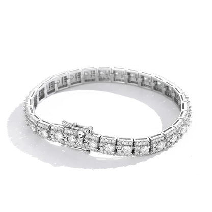 Women’s Moissanite Sterling Silver Bracelet